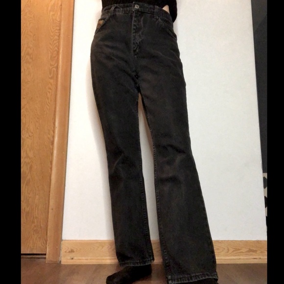 [Sold]Boulet Vintage Cowgirl Dark Gray Jeans Semi Boot Cut / High Rise 80’s - Picture 9 of 10